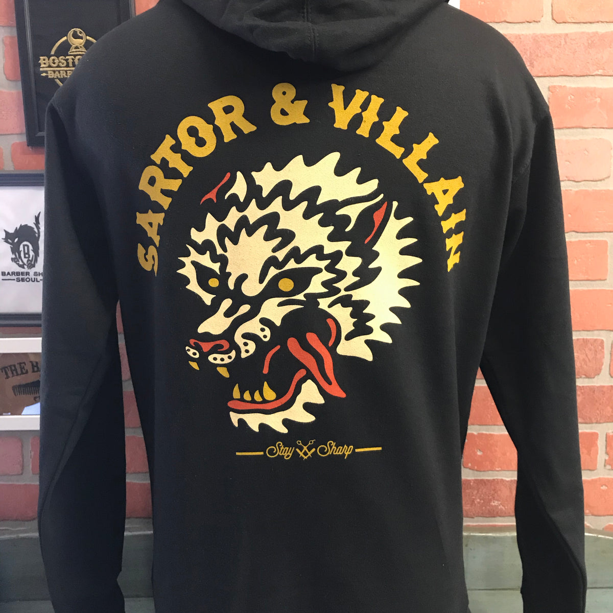 Lone Wolf カスタムメイド スタジャン 36 Lone Wolf Pullover Hoodie (Black) – sartor and villain