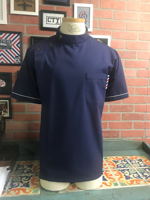 Hurson Barber Smock (navy) – sartor and villain